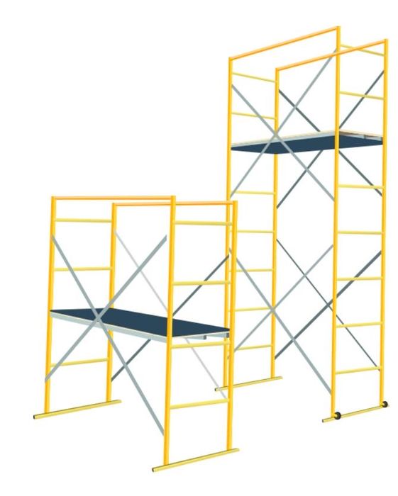 БЕСПЛАТНАЯ ДОСТАВКА! Риштовка на колесах. Вишка Тура средняя 5.1 м.