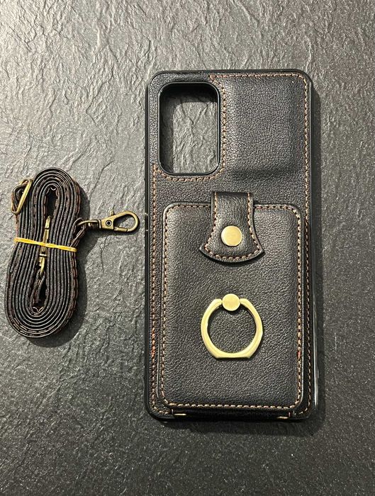 Etui plecki do Samsung Galaxy A72 5G/4G z paskiem i kieszenią na karty