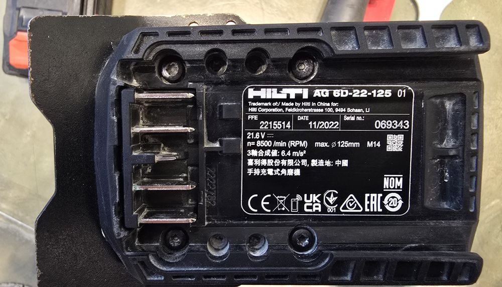 Hilti AG 6D-22 акумуляторна болгарка на Nuron 22v