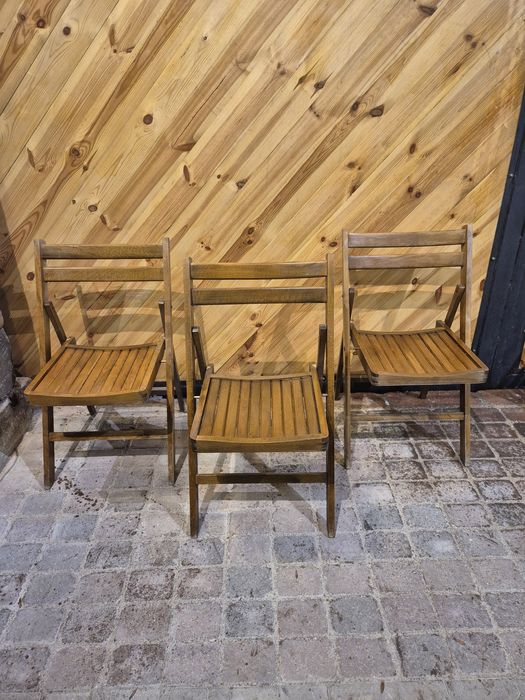 20x Krzesło drewniane składane retro PRL vintage JAKOŚĆ PREMIUM