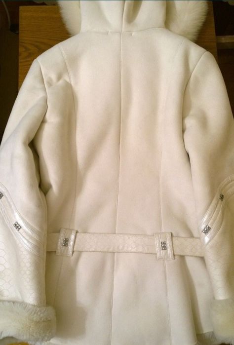 Дубленка Retto искусственная зимняя, белая/молочная, размер s/m, 44