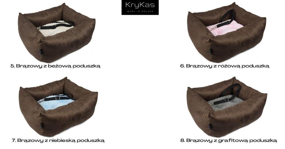 Fotelik samochodowy, legowisko dla psa PREMIUM z MINKY -antyalergiczne