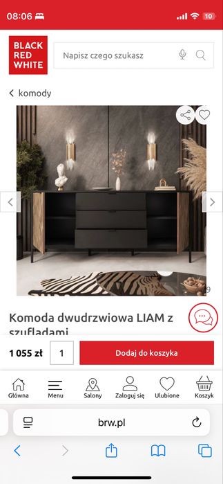 Komoda dwudrzwiowa LIAM z szufladami