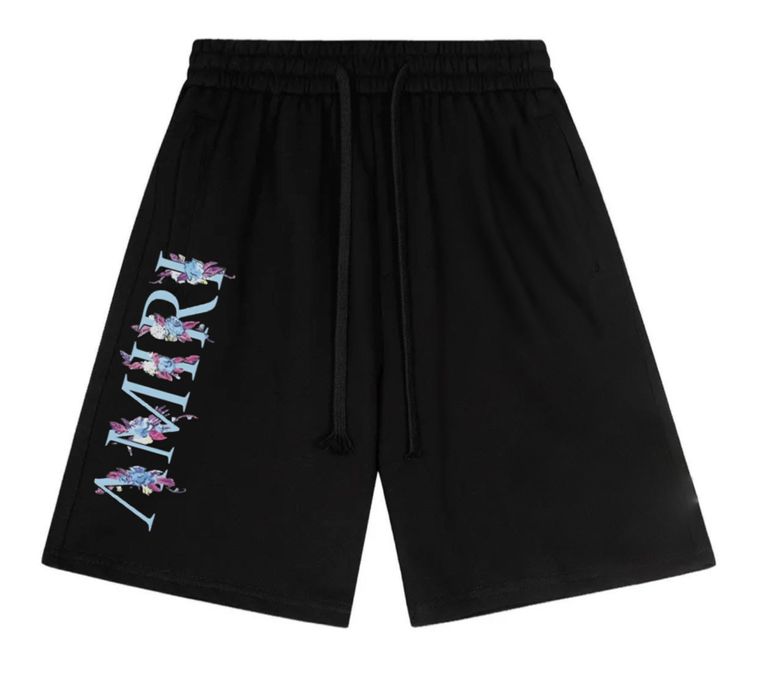 Спортивные шорты Amiri Logo унисекс черные Амири Новые модели на лето
