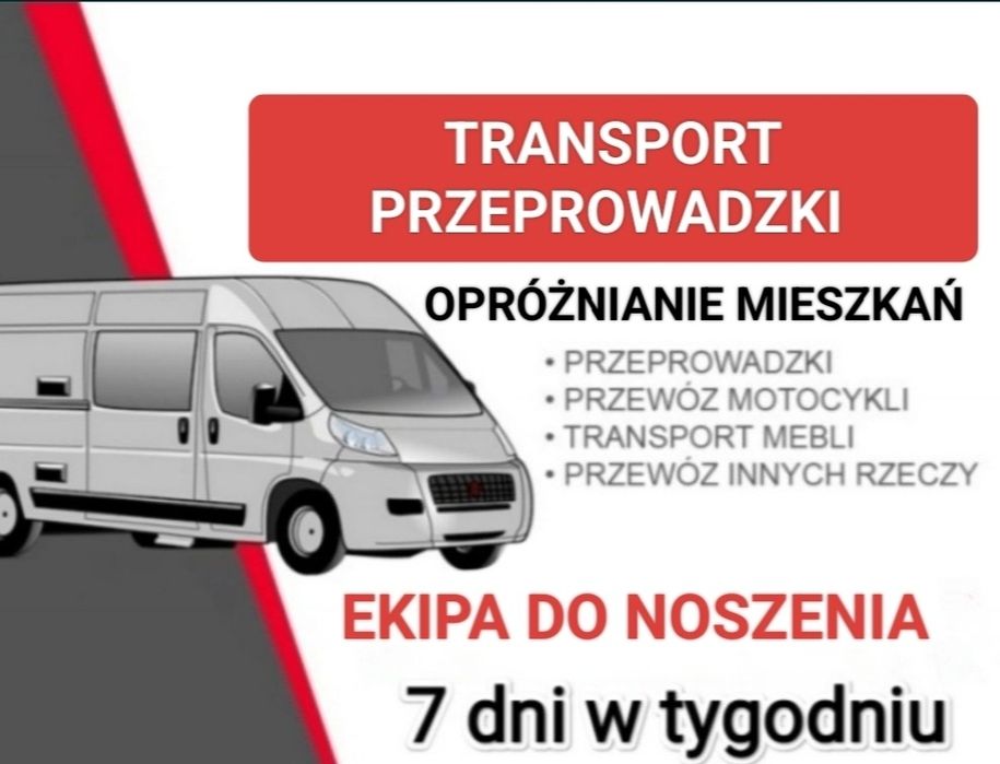 TANI Transport przeprowadzki bagażówka przewóz mebli motocykli rzeczy