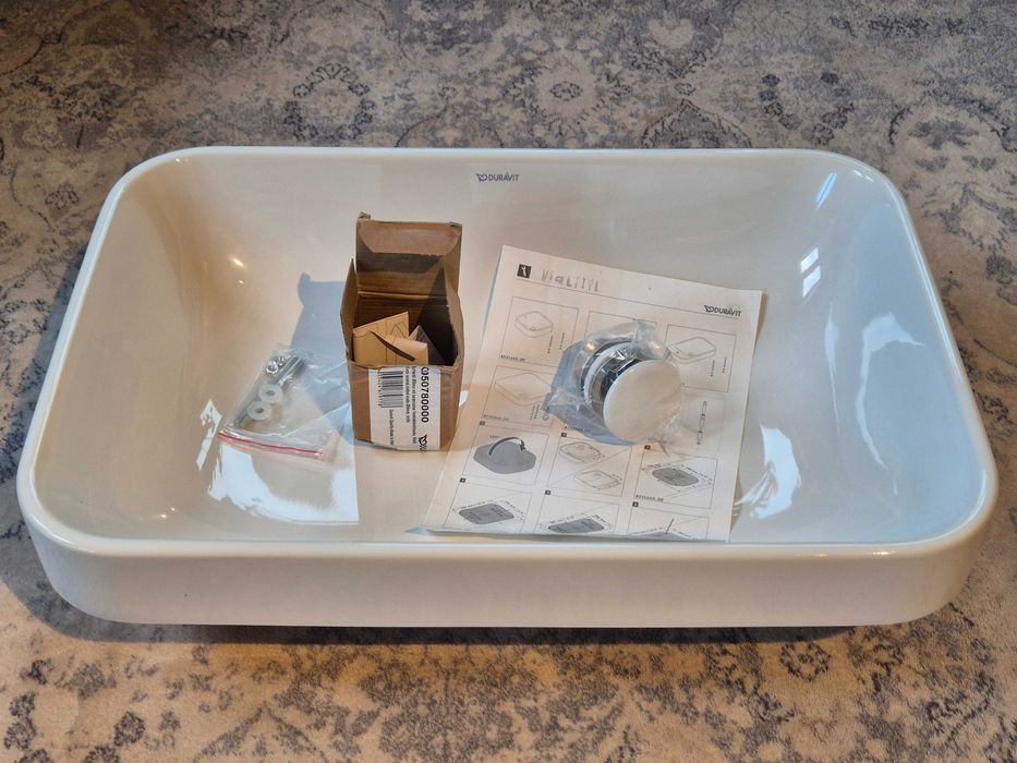 Duravit Happy D.2 Plus – umywalka nablatowa 60 × 40 cm | nowa | biała | premium