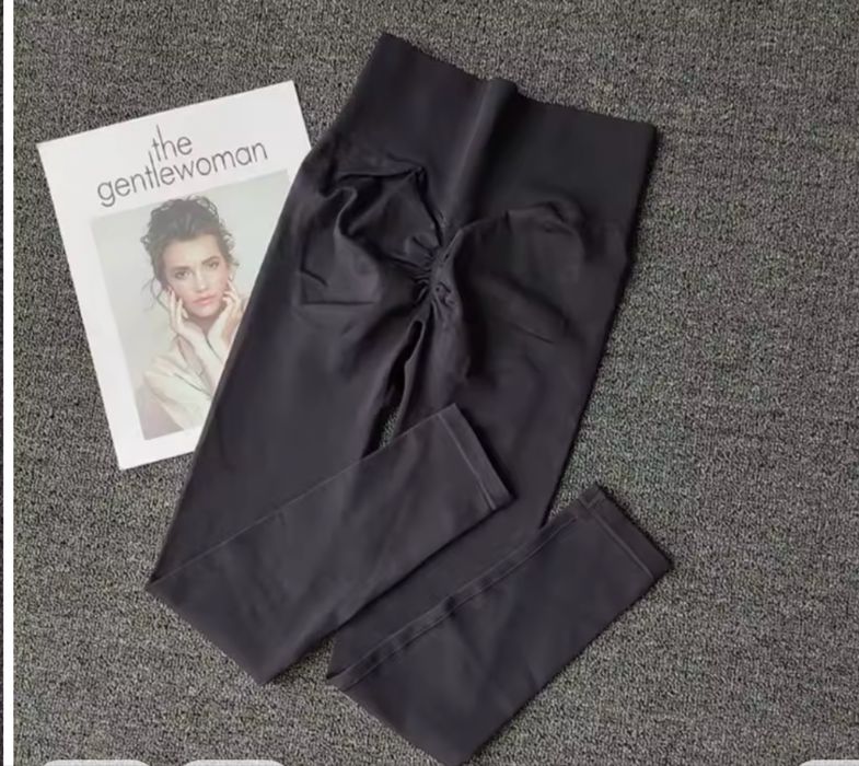 Лосини сіро-синього кольору для спорту з пуш апом