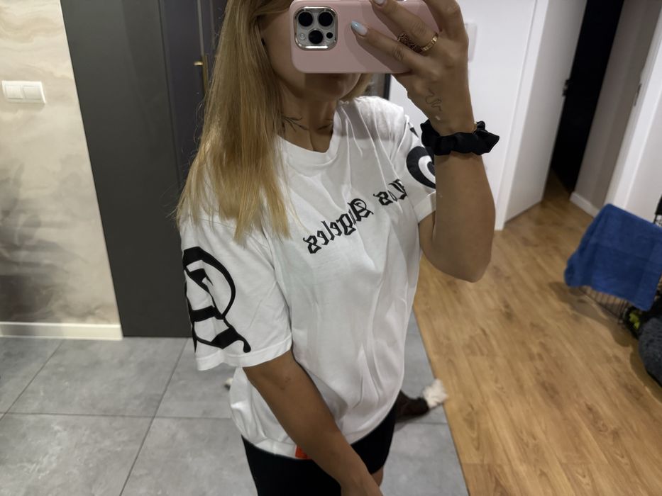 Biały t-shirt Los Angeles Primark