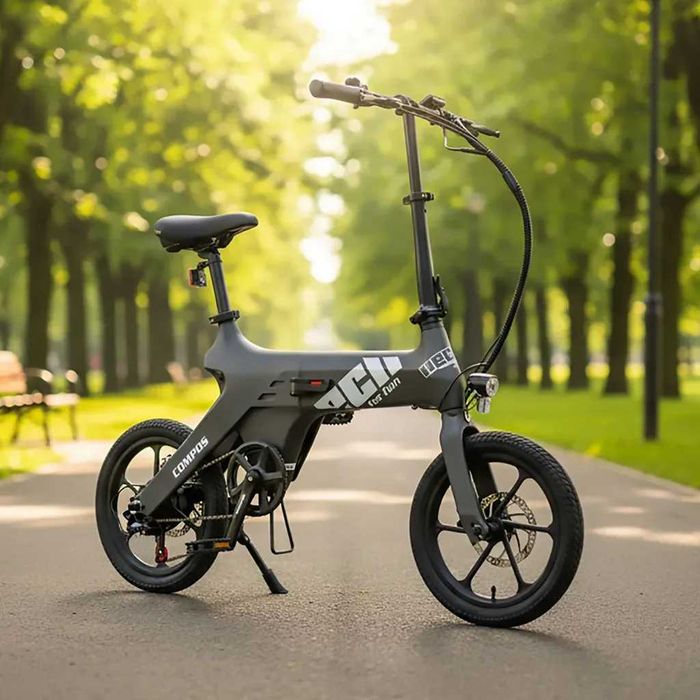 Rower elektryczny akumulatorowy na baterie - HECHT COMPOS MINI GREY