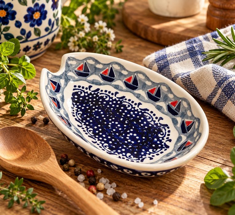 Podstawka ceramiczna pod łyżkę ceramika Bolesławiec
