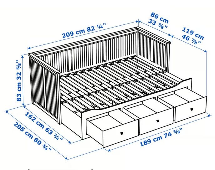 Ikea HEMNES łóżko rozsuwane King size 160x200 materace Moshult