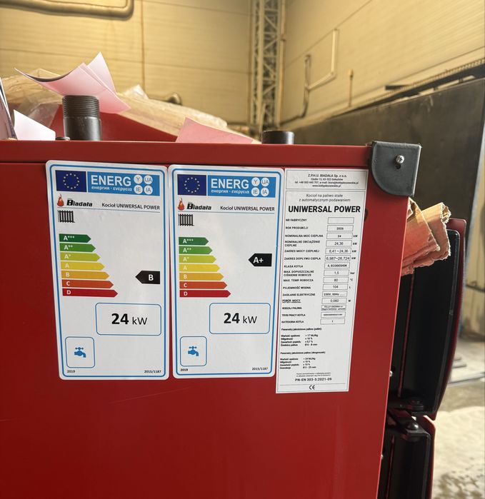 Kocioł Z Podajnikiem 24 kw < 240m2 Piec na Pellet Groszek i Drewno