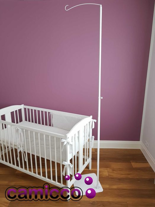 STELAŻ stojak do baldachimu REGULOWANY 118-222 cm łóżeczka baldachim
