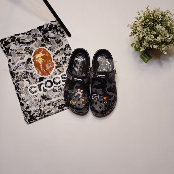 Крокси Bape × crocs | тапки бейп крокс