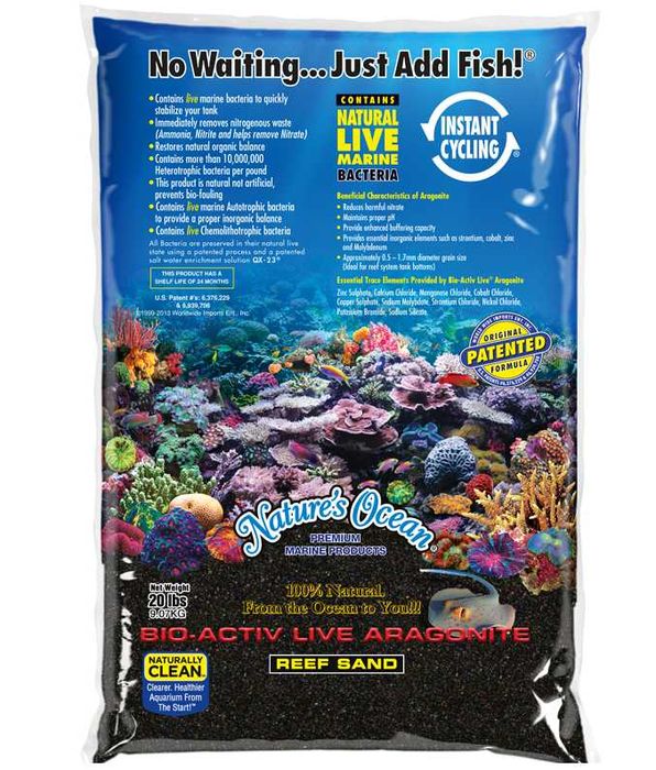 Песок для морского аквариума Reef Sand черный, 4,54 кг