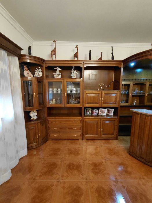 Móvel de sala Bar madeira maciça de castanho