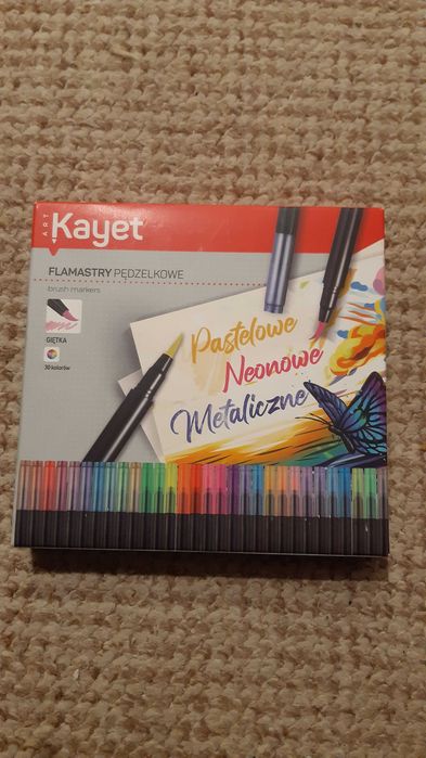 Nowe flamastry pędzelkowe 30 sztuk Kayet