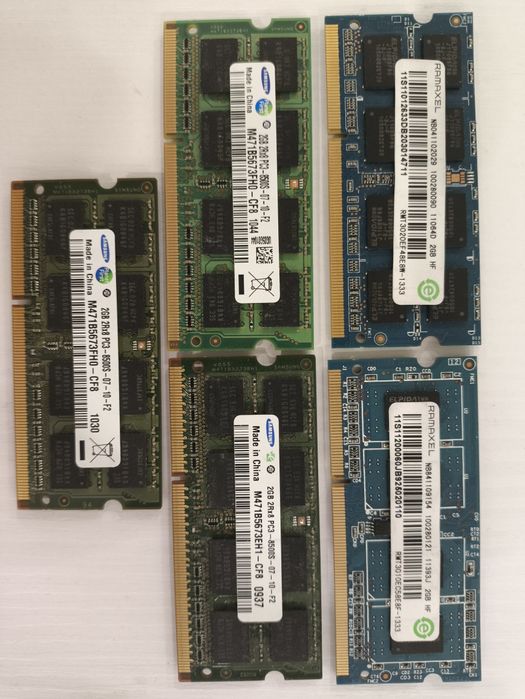 Оперативна памя'ть 2 GB SO-DIMM DDR3 1066, 1333 MHz