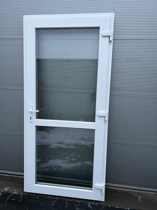 Drzwi zewnętrzne pcv 90x210 białe tarasowe RÓŻNE ROZMIARY KOLORY PL