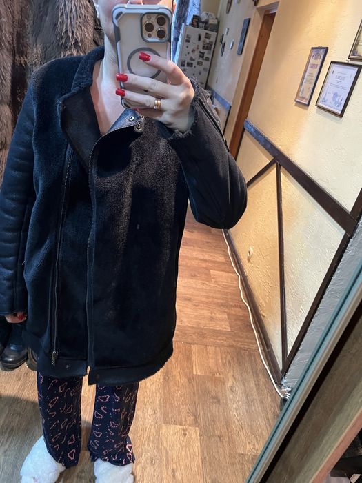 Дублянка подовжена zara дубленка косуха