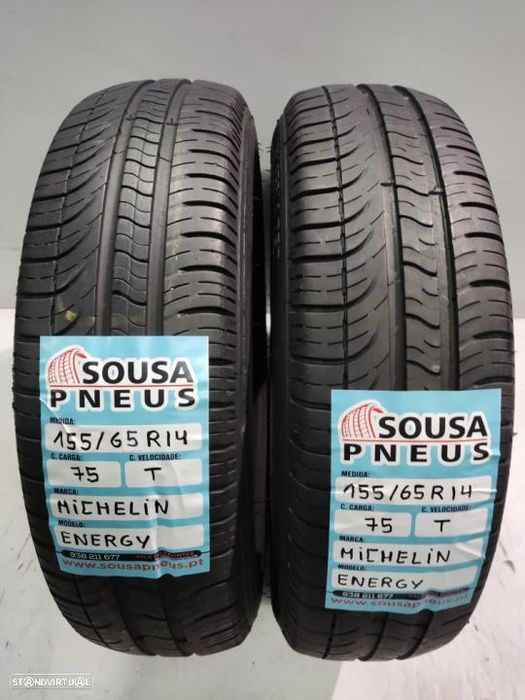 2 pneus semi novos 155-65r14 michelin - oferta dos portes 75 EUROS