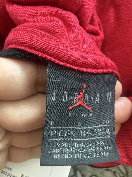 Bluza Jordan r.  L 147-163, 12-13 lat Chłopięca Czarno-czerwona