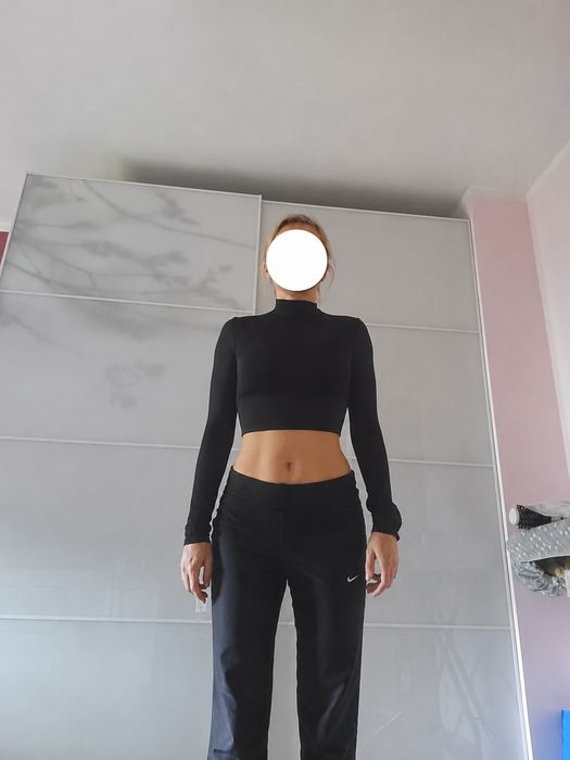 Czarny top tiulowy