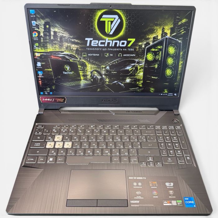 ASUS TUF Gaming F15/15.6 144Гц матовий/Intel Core i5-11400H/DDR4 16G/SSD M2 512G/nVidia RTX2050 4G