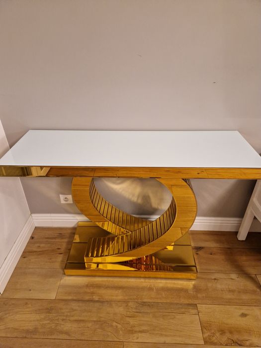 Konsola lustrzana Glamour złota