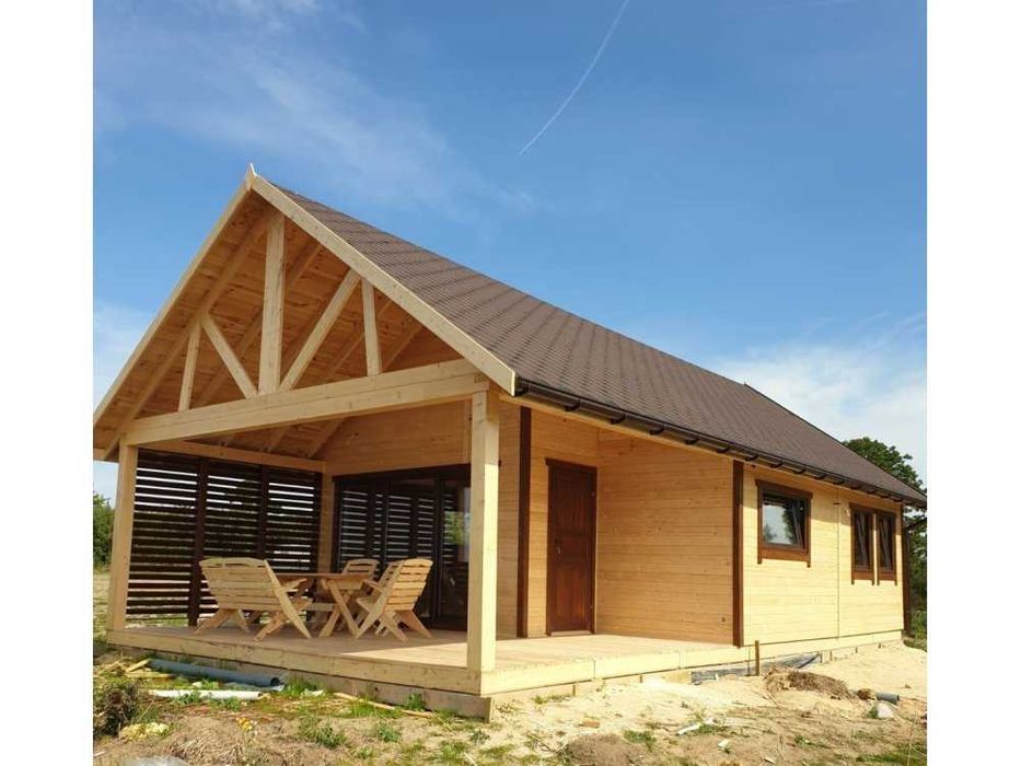 Dom letniskowy,drewniany,ogrodowy,domek Krokus 6x11m, domy do 70m2