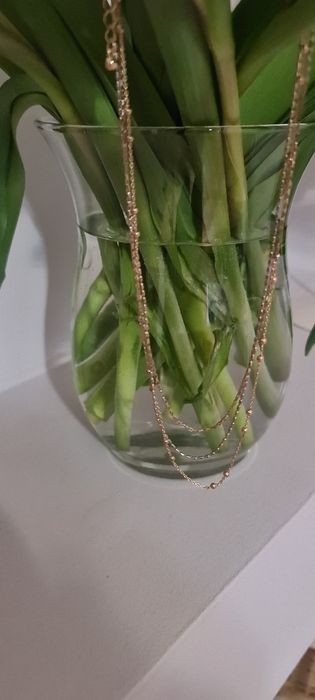 Potrójny łańcuszek choker kulki