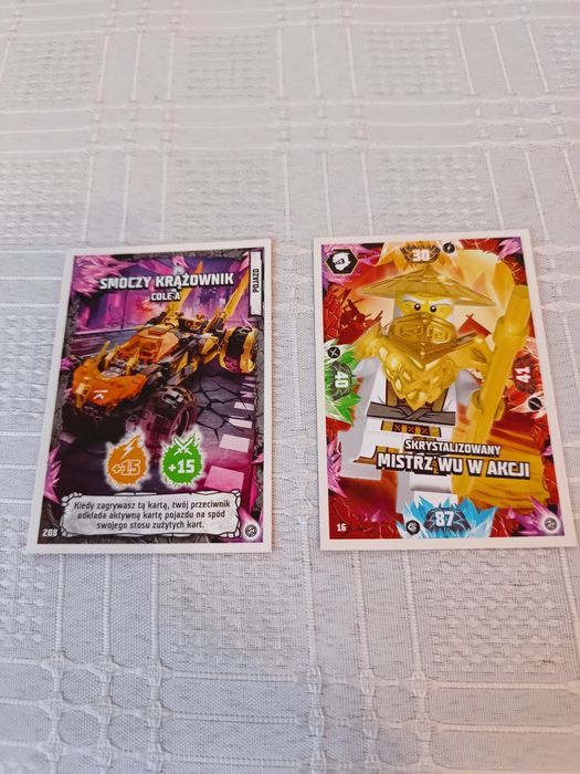Karty LEGO Ninjago, 8 sztuk, jak nowe