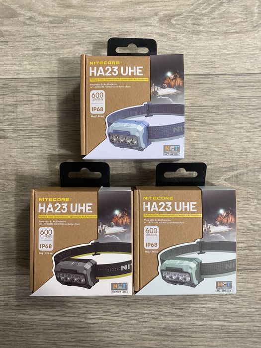 Налобний ліхтар Nitecore HA23 UHE + комплект батарейок