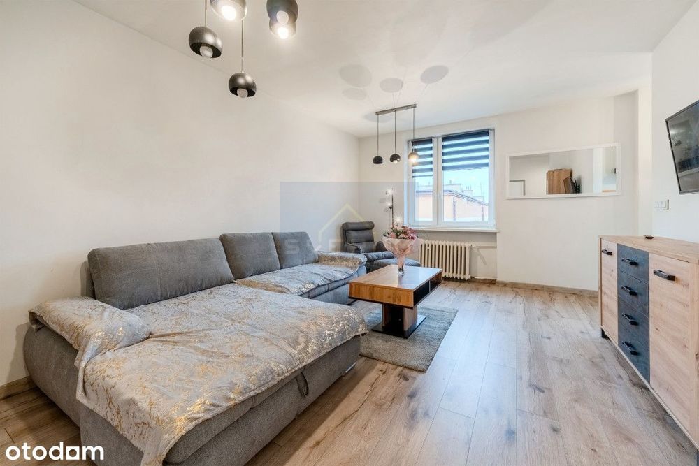 M-3 salon z aneksem i sypialnia z garderobą