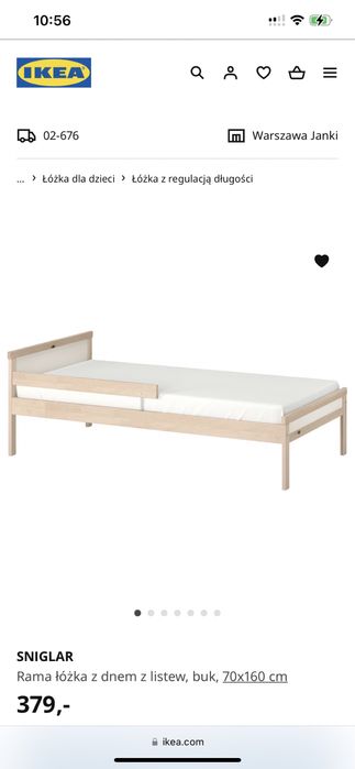 łóżko IKEA SNIGLAR dla dzieci