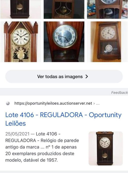 Relógio de pêndulo Reguladora