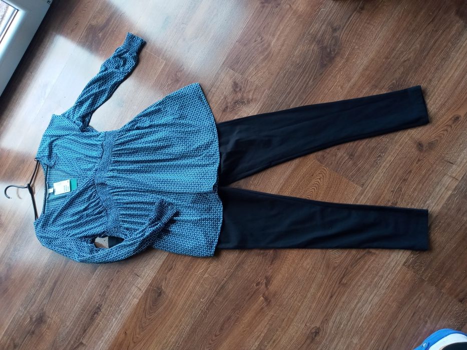 Zestaw bluzka spodnie ciążowe H&M mamma rozm L