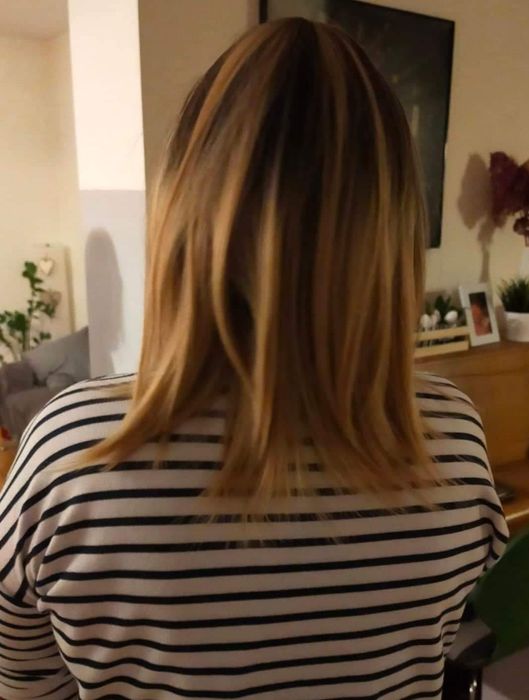 Peruka, włosy blond, ombre