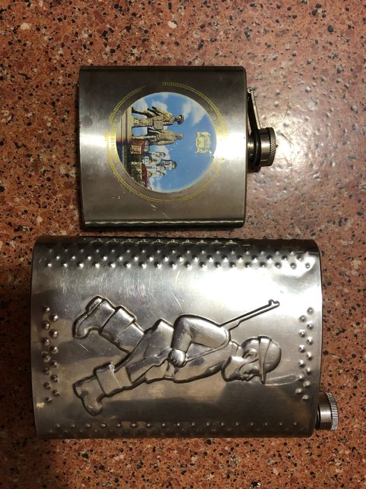 Металическая Фляга, чекушка охотничья