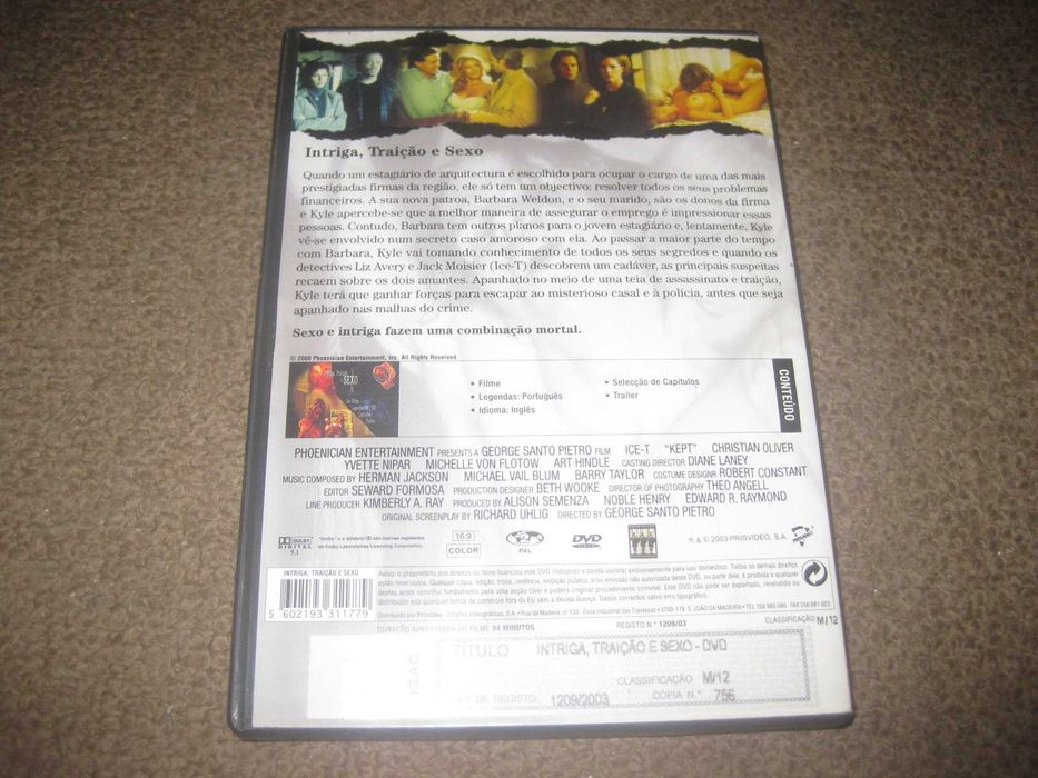 DVD "Intriga, Traição e Sexo" com Ice-T