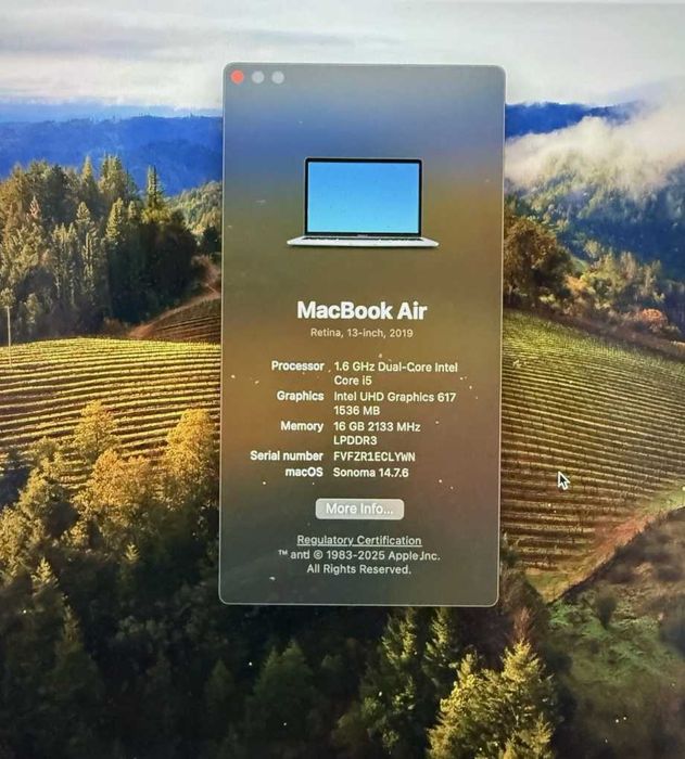 Macbook Air 2019 Recondicionado Premium i5 16GB RAM 256GB SSD Garantia