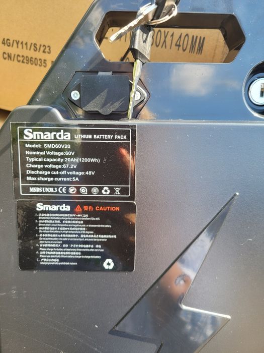 Літієвий акумулятор Smarda 2025 р. 60V 20Ah ( реаль