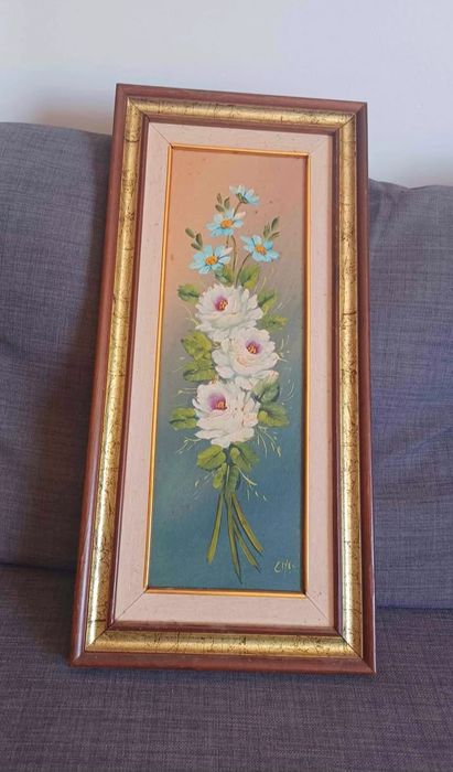 Quadro de pintura em relevo