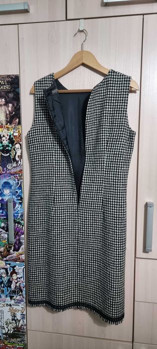 Sukienka princeska w kratkę 44 BIALCON