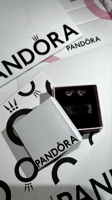 Kolczyki Pandora kokardki nie uzywane