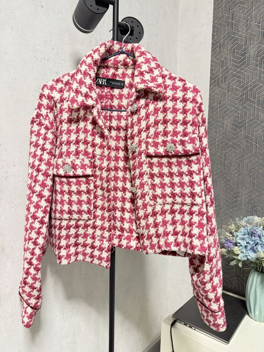 Zara пиджак твидовый