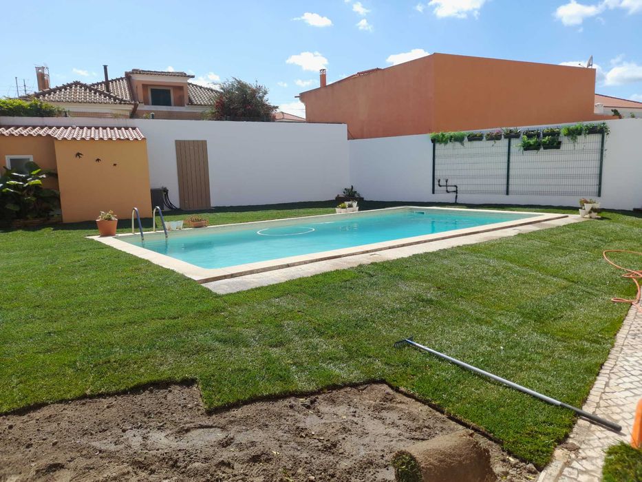 Relva natural em tapete