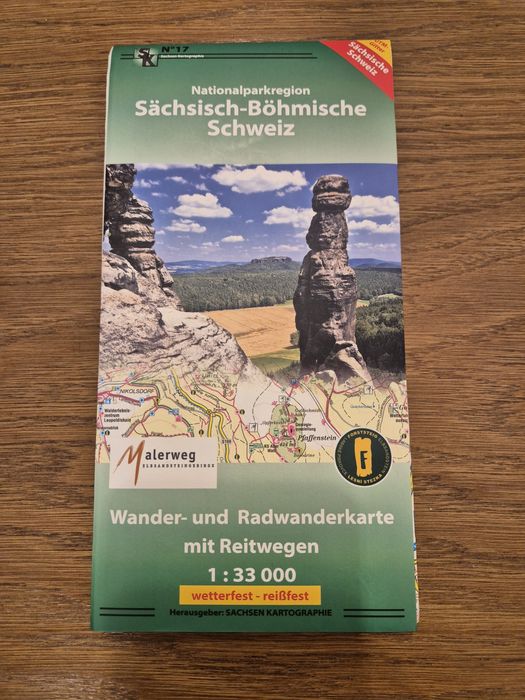 Mapa Szwajcaria Czeska i Saxońska, język niemiecki