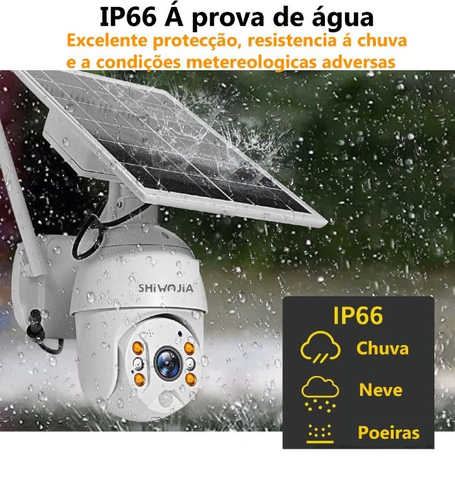 camera solar 4G LTE rotativa Ptz HD 1080 camara 100% sem fios autonoma