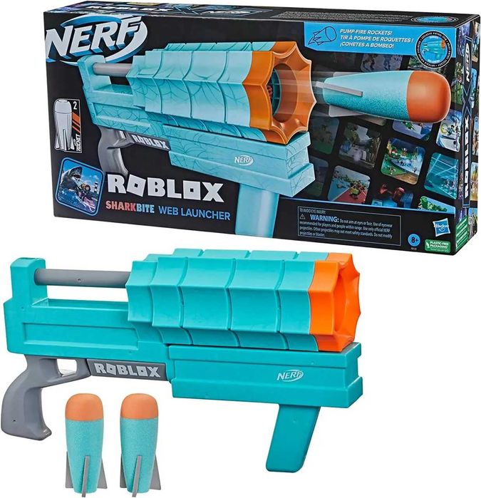 Бластер Нёрф Роблокс Укус Акулы NERF Roblox Sharkbite Rocker Blaster